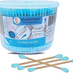 500Pcs Round Heads, Ear Cleaner Buds 100% Biodegradable & Environment-Friendly Cotton Swab Stick Multi-Functional Tool for Cleaning Needs-39