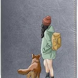 Vegan Leather Passport Cover for Women | Backpacker Leather Passport Case Accessories for Travel | Grey-image-59