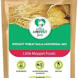 Little Moppet Foods – Instant Wheat Dalia Moongdal Mix 200g | No Additives and Preservatives | Free from Added Salt and Sugar | Combination of wheat daila and Moong Dal-image-69
