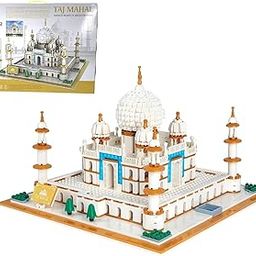 Ramokdu Taj Mahal of Agra. Architecture Building Bricks Set.Architecture and Collection Micro Building Blocks Set Taj Mahal Modle Kit Toy Present for Adults and Kids Ages of 14+-18