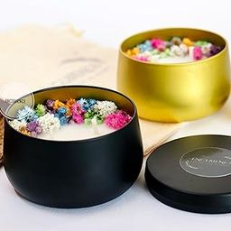 Encebience Premium Scented Tin Jar Candle | Evening Whispers | 2-Wicks Candle | Plant-Based Soy Wax | Matte Black Jar | Home Décor | Gifting | Aromatherapy Candle | 170 gm-image-79