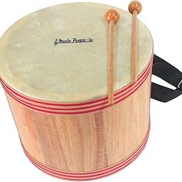 Music People Kids Big Play Drum with Sticks ( Wooden Toy) Ideal for Kids Activity and Skill Development Kindergarten Group Activity-13