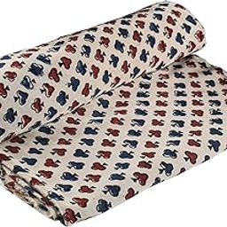 Women's Ajrakh Modal Silk Natural Dye Hand Block Print Unstitched Kurta Fabric-11