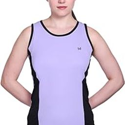 Sleeveless Gym T Shirt for Women Workout, Swimming T Shirt, Sando Top for Women, Polyester with Back Print (Pack of 1)-image-28