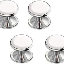 FASHIONS Silver Plated Cufflinks Tuxedo Shirt Suit Sherwani Blazer Coat Cuff Links Studs Kurta Buttons For Men-39