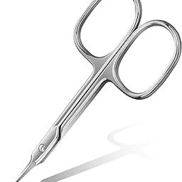 KIRA Cuticle Scissors Extra Fine Curved Blade, Professional Manicure Scissors, Multi-purpose Stainless Steel Small Scissors With Pointed Tip Beauty Grooming Kit (Silver)-image-74