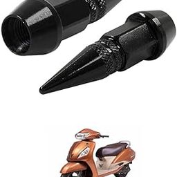 LOVMOTO Universal Spiked Valve Caps,Aluminum Alloy Dustproof and Waterproof Tire Valve Stem Caps, Suitable for Cars, Trucks and Motorcycles (2PCS Black) Comfortable with Jupi-TER-image-111