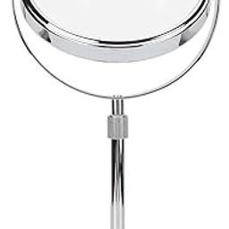 Ubervia Makeup Mirror Clear Metal Tabletop Mirror Adjustable Height Home-image-16