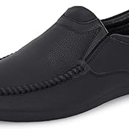 Slip-On Men's Formal Shoe | Stylish Non-Lace Design | Soft Cushioned Insole for Comfort | Premium Craftsmanship & Durable Build | Professional Comfort |Perfect for Office & Formal Wear (6648)-image-15