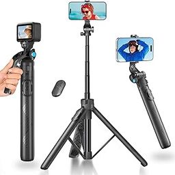 TEKTONIC Selfie Stick & Tripod Stand with Wireless Bluetooth Remote, 3-Leg Stable Base, Extendable Pole – Black, Supports Up to 1500g, Compatible with Smartphones & Cameras-16
