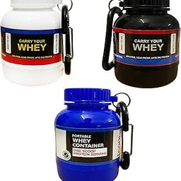 (NEW 2025) Whey Bottle Combo Small Whey Portable Protein Bottle/Whey or Supplement Powder Carrying Funnel and Container with Key-Chain Bottle Protein/Powder Carrying Funnel 30 ml Flask (Pack Of 3)-image-57