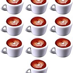 CALANDIS™ 10x Dollhouse Coffee Latte Toys Life Scene Model Decoration Mini Kitchen Toy Heart Pattern-image-36