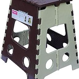 Varmora 18 Inches Super Strong Folding Step Stool for Adults and Kids, Kitchen Stepping Stools, Garden Step Stool,Office Stool,Kitchen Stool (Brown)-image-38