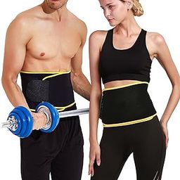 Frackkon Sweat Sliming Belt Hot Body Shaper Waist Shapers Wrap Fat Burning Wait Protective Neoprene Neotex Fabric Sports Lumbar Low Back Brace Running Yoga Unisex for Men and Women Weight Loss-Size - 4XL-image-90