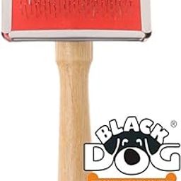 BLACKDOG Pet Comb,Pet Grooming Slicker Brush Shedding Hair Remove Brush Wood Handle Dog Cat Cleaning Supply Shot Hair/Long Hair-image-3