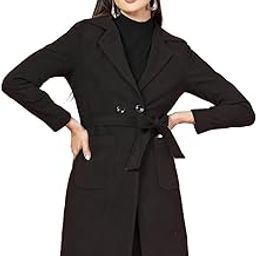 Polycotton Winter Wear Double Breasted Standard Length Coat For Women-image-55