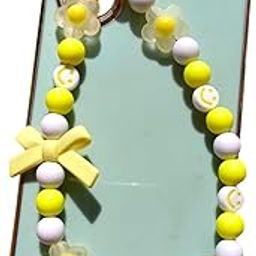 Artistry craft- Phone charm, Pearl Lanyard Keychain Mobile Chain Beads with Charms, Phone Pendant Wrist Strap Compatible with Most Cell Phones Mobile Case Purse Key-picture-8