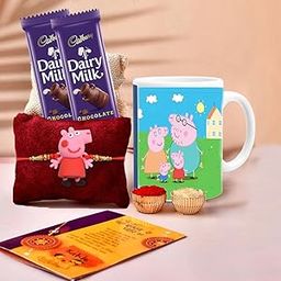 CraftVatika Rakhi Gift Hamper for Kids Brother Sister with Chocolate Combo Set, Premium Kids Rakhi with Printed Mug, Rakhi with Chocolate Gift, Rakhi Set of 1 for Bhaiya Sister, Rakshabandhan Rakhi Gift Combo-picture-17