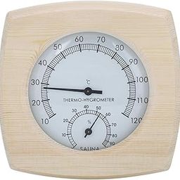 Cyrank Wooden Sauna Hygrometer Sauna Thermometer and Hydrometer 2 in 1 Indoor Humidity Temperature Sauna Wooden Thermometer Humidity Meter-picture-18