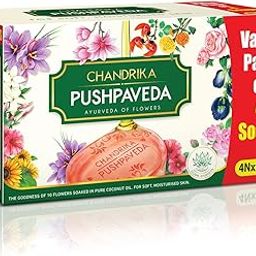 Chandrika Pushpaveda Ayurvedic Soap| Ayurveda of Flowers for Soft, Moisturized Skin| 125g (Pack of 4)-image-25