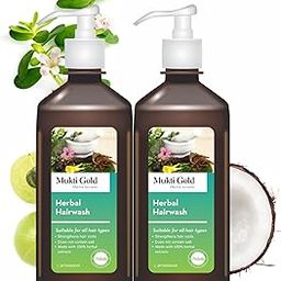 Jeevanras Mukti Gold Herbal Hairwash (Dispenser) - 400mL | Pack of 2 | Blend of 11 Ayurvedic Herbs | Make Hair shiny and Strong | Certified Product-image-14