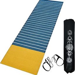 House of Handmade™- Yoga Mat for Women & Men 100% Cotton, Strong Anti Slip, 2X6 feet, 8mm Thick, For Home & Gym Use BLACK-image-90