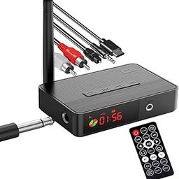 Bluetooth 5.3 Receiver for Home Stereo, Audio Bluetooth to RCA Adapter for Stereo Speakers/Streaming Stereo System, RF Remote Control, NFC/Optical/Coaxial/RCA/Aux/TF Card/Udisk-27