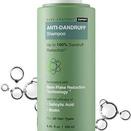 Bare Anatomy Anti Dandruff Shampoo | Reduces Up to 100% Dandruff and Strengthens Hair | Derma Approved Shampoo with Salicylic Acid & Biotin | Helps Remove Flakes and Itching | Shampoo For All Hair types | For Women And Men | 250ml-10