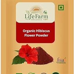 Life Farm Organics Bio Organic Hibiscus Flower Powder 100gm for Face Pack and Dull Hair Mask, Natural Pure Hibiscus Rosa-Sinensis Gudhal Ka Phool Powder For glowing skin & Dry Scalp-image-25