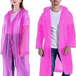 EVA Waterproof Unisex Rain Coat Hooded Full Sleeves Outdoor Men, Women, Boys & Girls Rainwear Poncho Raincoat for Camping, Hiking & Travelling (Universal Size,1 Pc Pink)-picture-47