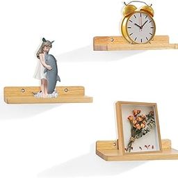 Craftwar Wooden Small Floating Shelves for Wall,5x8.5 Inches Wall Shelf Set of 3,Display Shelf for Bedroom, Bathroom, Kitchen, Office Home Decor (Natural) (Natural)-image-20