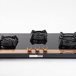 Faber 90cm 3Burner Gas Hob | Flame Failure Device | Cast Iron Pan Support | Metal Knobs | Dual Flame Burner | 8mm Toughened Black Glass | Versatile Hob/Cooktop | Hob Utopia Pro HT 903 BR CI-picture-8