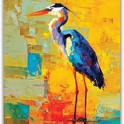 Viventiq birds painting without frame | abstract art wall paintings for living room | modern art | Rolled Canvas painting 20 inches Length by 25 inches Height-image-2