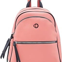 Mia Fashion Backpack Coral Stylish Dual-Color Backpack with Tassel Keychain, Perfect for College, Travel and Daily use-image-11