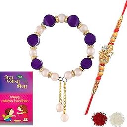 Rakhi For Bhaiya, Bhabhi And Family For Brother And Sister, Set Of 1 Rakhi Combo Set-image-4