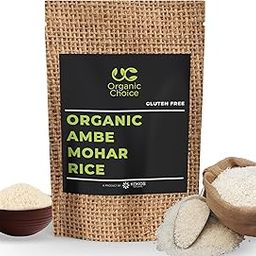 Organic Choice Ambe Mohar Rice 1kg | Certified Organic Rice | Ideal for Daily Cooking | Protein Rich | Unpolished Rice | Directly from Farmers | High in Dietary Fiber Rice | Clean Grain Aged Rice | Pack of 1-image-80