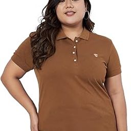 Women Half Sleeve Polo Cotton Tshirt for Plus Size Women| Small - 5XL Size-image-99