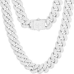 Hip Hop Chain Iced Cubic Zirconia diamond chain Stainless Steel Chain-image-55