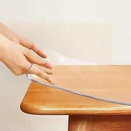 Qlarity Covers 2mm Thick Table Cover 4 Seater, 6 Seater 36 X 60 Inches (91.5 X 152 Cms) | Heat Resistant Transparent Table Protector, Waterproof | Customized Sizes-image-37