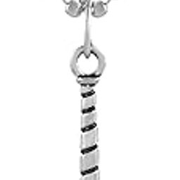 Silver Plated Small Hanuman Ji Bajarangbali Gada Pendant With Chain Jewelry For Men and Women-12