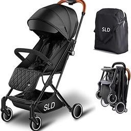 Teknum Travel Lite Shock Proof Stroller SLD | Extra Wide Seat | Single Hand Fold | 360° Rotating Wheels | Air Travel Cabin | Cover Carry Bag | Newborn Baby/Kids,0-3 Years Stroller (Black)-10