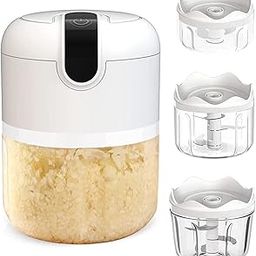 Hindflame Electric Mini Food Chopper for Kitchen with 3 Bowls and 3 Stainless Steel Blades, Garlic Chopper & Onion Chopper, Electric Vegetable Chopper-image-42