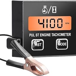 Digital Tachometer Orange Backlight Tiny Small Tach Monitor Engine Tachometer RPM Gauge Meter-0