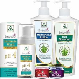 Aplomb Embellish Winter Bathing & Body Care Essential Kit Combo Pack (Intimate Wash, Hair Shampoo, Moisturising & Nourishing Body Lotion, Strawberry Lip Balm, Blackberry Lip Balm)-6