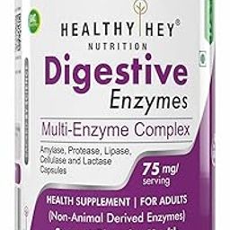 Healthy Hey Nutrition Digestive Enzymes Capsules - Amylase, Lipase, Protease, Multi-Enzyme Complex Tablet -Pack of 120 Vegetable Capsules-26