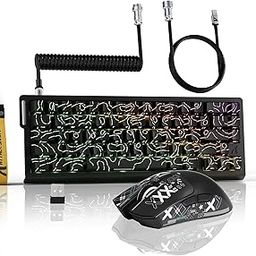 ATTACK SHARK X11 & X68 PRO HE Wireless Gaming Combo,Rapid Trigger Hall Effect Magnetic Switch 8K Keyboard,Ultra-Light 22K DPI PAW3311 Optical Sensor Mouse,RGB Backlit Tri-Mode with Coiled Cable-Black-image-80
