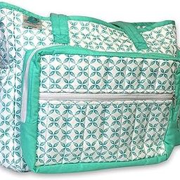 Green Pattern Diaper Bag|Bag for Mothers Baby Items| Diaper Bag for New Born Baby| Nappy Changing Baby Diaper Bag|Large Maternity Bags for Mothers Carry Travel- Green(Pack of 1)-18