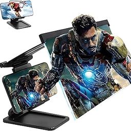 Drumstone (𝟏𝟓 𝗬𝗲𝗮𝗿𝘀 𝐖𝐚𝐫𝐫𝐚𝐧𝐭𝐲) 12-Inch 3D Phone Screen Magnifier with Adjustable Holder, HD Fresnel Lens, Foldable Stand, and Eye Protection for Enhanced Viewing Comfort-22