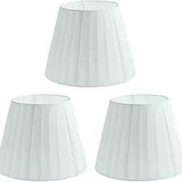 MERISHOPP 3 Pcs All White Table Lamp Shades Set for E27 Bulb Finial Fitting Home Decor-image-28