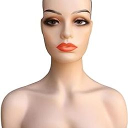 bnf® Realistic Mannequin Head Manikin Head Bust for Earrings Wig Necklace Display Style D Health & Beauty |Salon & Spa Equipment |Hair & Makeup Mannequins-image-41